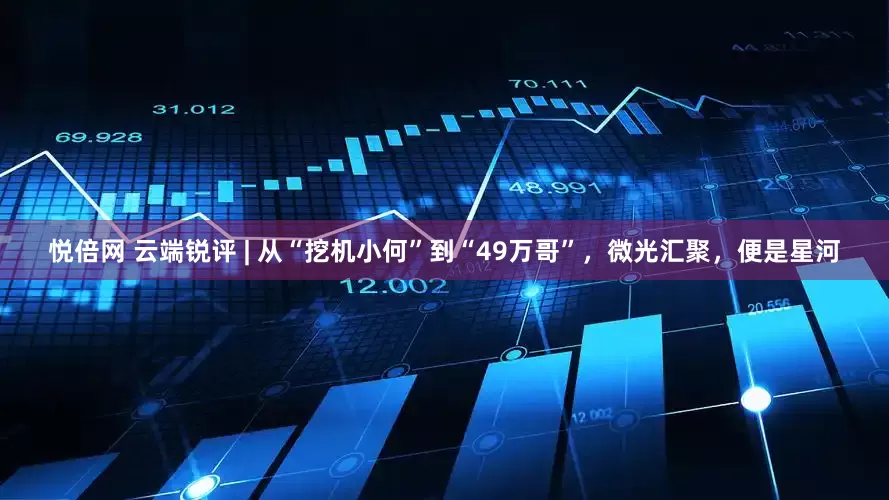 悦倍网 云端锐评 | 从“挖机小何”到“49万哥”，微光汇聚，便是星河